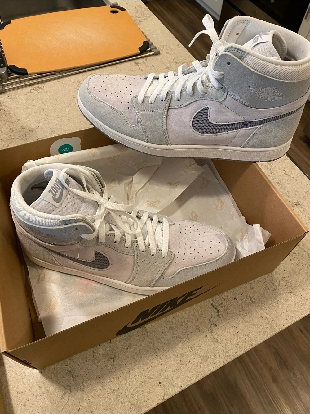 Nike Air Jordan 1 Zoom CMFT High Grey Fog White Men’s Size 15 With Box
